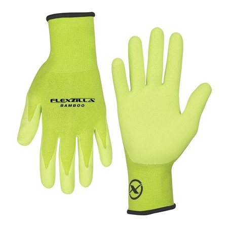 LEGACY Flexzilla? Bamboo Crinkle Latex Dip Gloves, ZillaGreen?, For Women, L GC290L